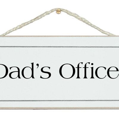 Papa's Office Home Med Dad Signs