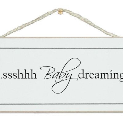 sshh Baby Dreaming Children Signs