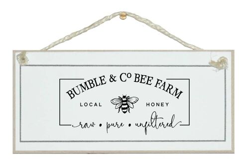 Bee Farm Vintage Home Signs