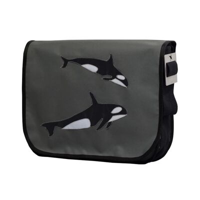 Bolsa de lona XL Orca | gris / negro / blanco
