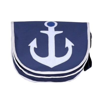 Anchor | Borsa di tela media blu bianco