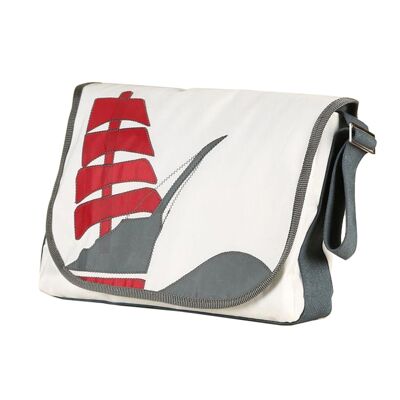 Small canvas bag Passat | white / gray / red