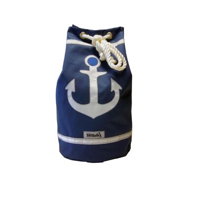 duffel bag anchor | blue / white | small