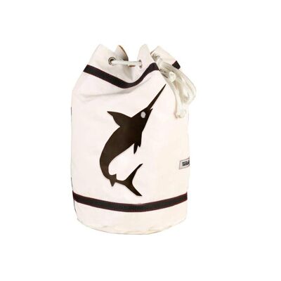 sac polochon espadon | blanc / noir | petit