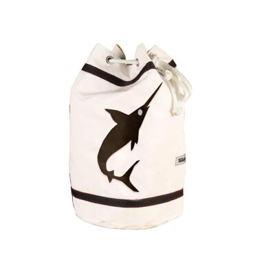 duffel bag swordfish | white / black | small
