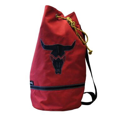 bolsa de lona toro | rojo / negro | grande