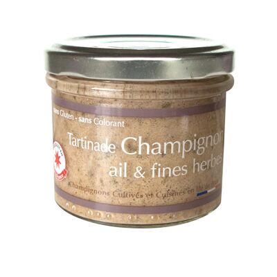 TARTINADE DE CHAMPIGNONS AIL & FINES HERBES 100g