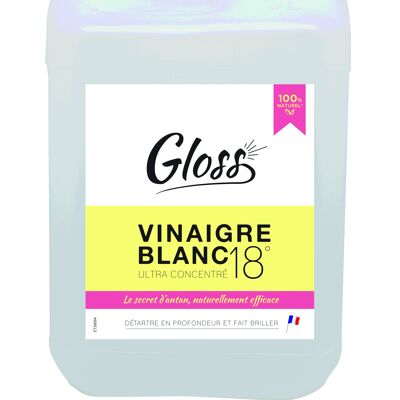 Ultra concentrated liquid white vinegar gloss 18°