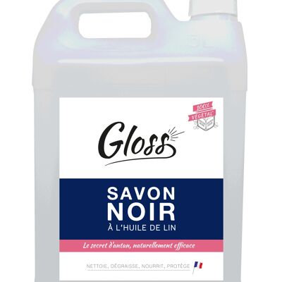 Gloss savon noir à l'huile de lin - 5 L