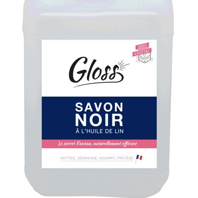 Gloss savon noir à l'huile de lin - 5 L