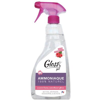 Gloss ammoniaque naturelle gel arôme framboise