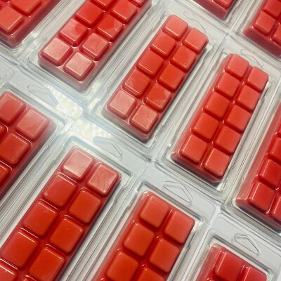 Wax Melt Snap Bars - Strawberry and Rhubarb Fragrance  White LabelColoured