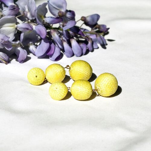 Midi Lolita Earrings Pin - Light Yellow