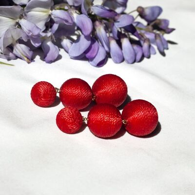 Pendientes Midi Lolita Pin - Rojo Cereza