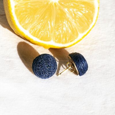 Mini Lolita Earrings Pin - Navy Blue