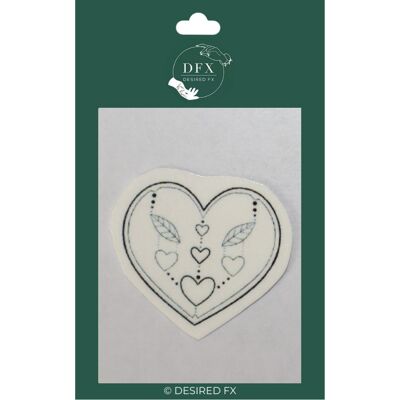 Mini kawaii magic heart (b&w) temporary tattoo