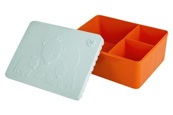 Lunch Box, Trois Compartiments, Ours, (Bleu Clair/Orange) 3