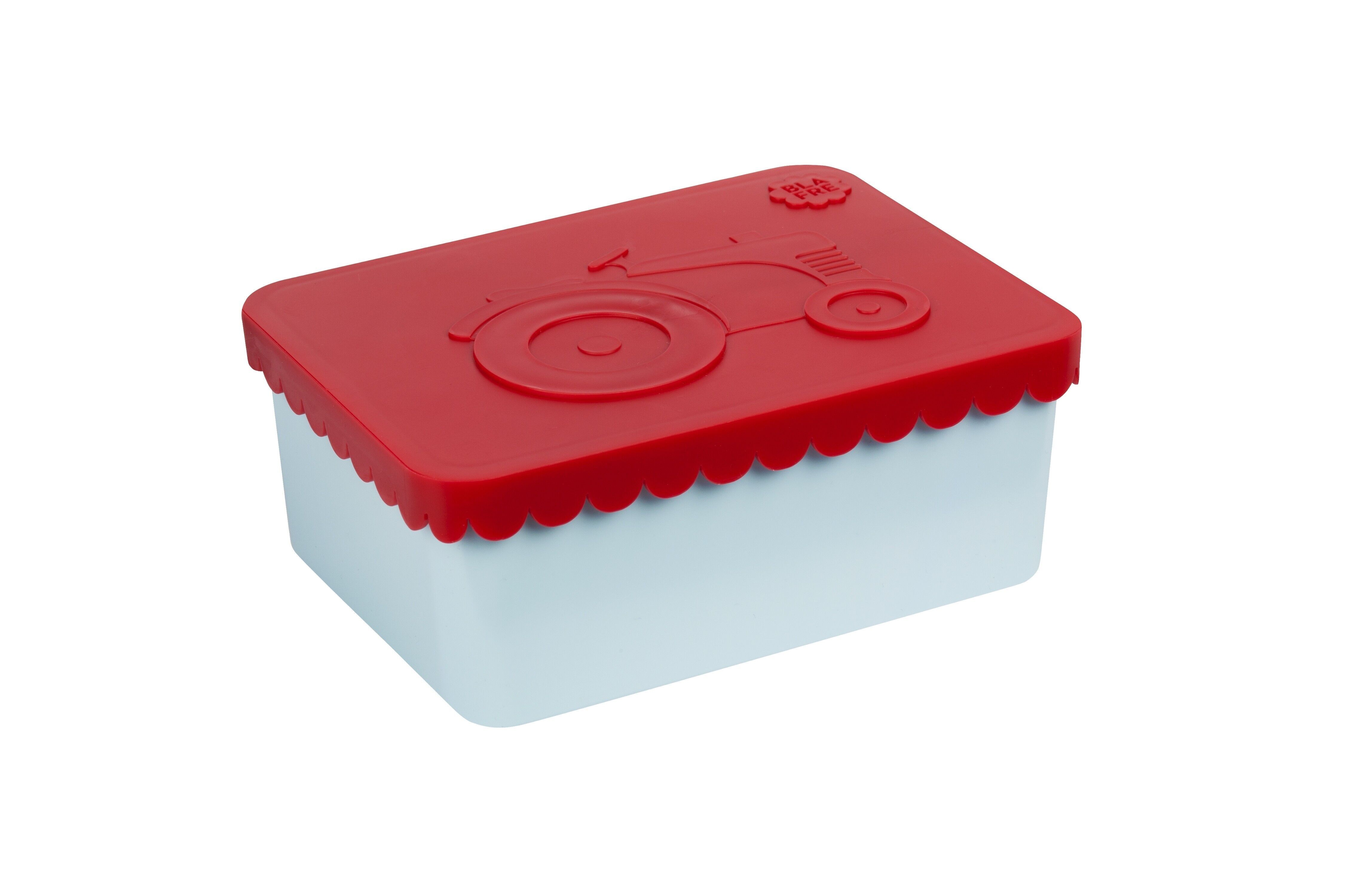 Lunch Box, uno scomparto, trattore, (rosso/azzurro)