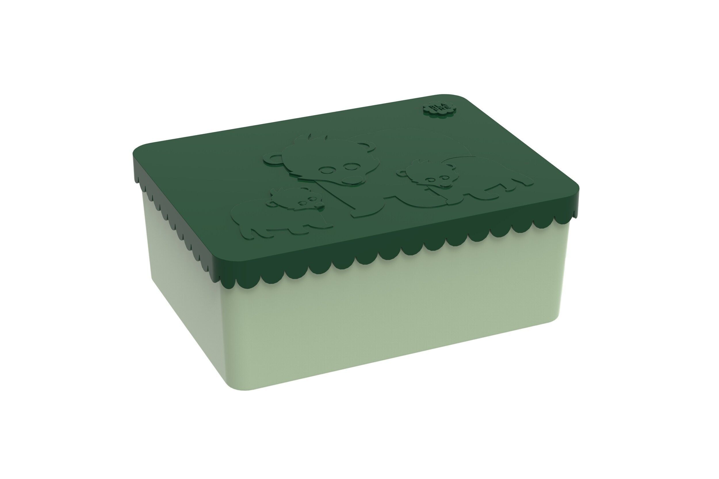 Lunch Box, Tre Scomparti, Orsetto, (Verde Scuro)