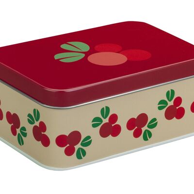 Rectangular Tin Box, Cranberry