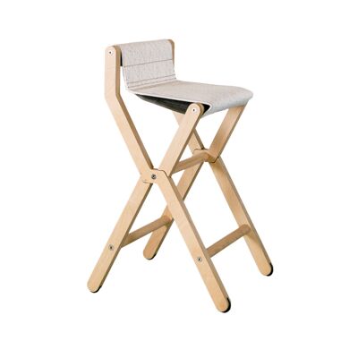 Folding wooden bar stool