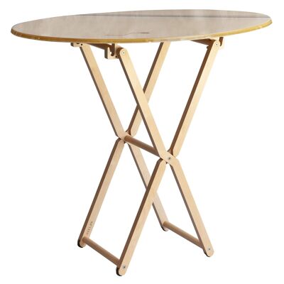 Tavolo alto pieghevole in legno 111,5 cm