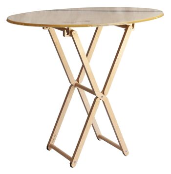 Table haute pliante en bois 111,5 cm 1