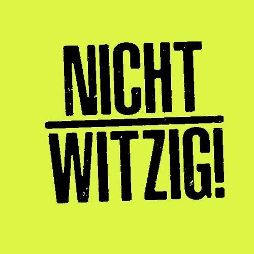 Haftnotizblock "NICHT WITZIG!" 50 gelbe Notizzettel selbstklebend für Schule, Büro oder Alltag
