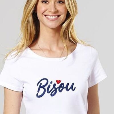 Camiseta de mujer Big kiss (bordada)