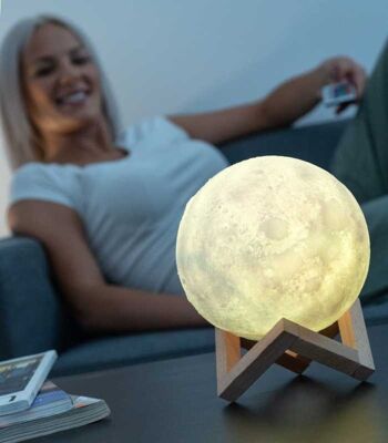 Lampe Lune pour enfants sans fil - Multicolore - Tactile et télécommande 3