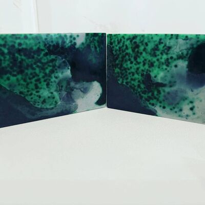 Marbled Green Soap Bar x 6 /