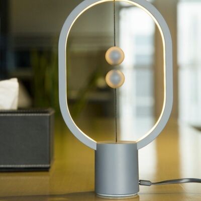 Magnetic and decorative LED lamp - Heng Balance Ellipse Mini Light gray