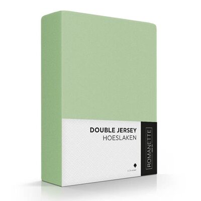 Romanette Dubbel Jersey Dusty Groen 180x220