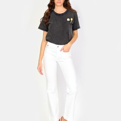 BELLA WHITE BOOT CUT JEANS