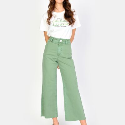 WIDE CROPPED FAUVE OLIVE