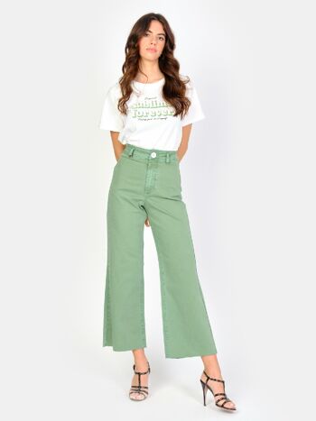 Wide cropped fauve olive 1