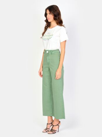 Wide cropped fauve olive 3