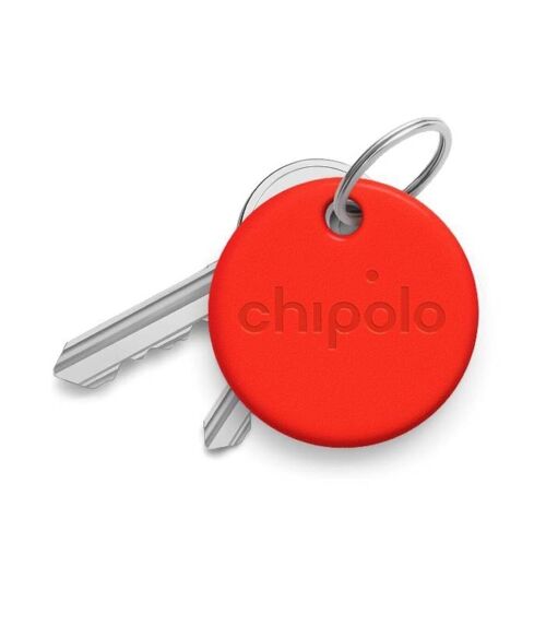 Porte-clés connecté - Application IOS & Android - Couverture 60m - Chipolo - Rouge