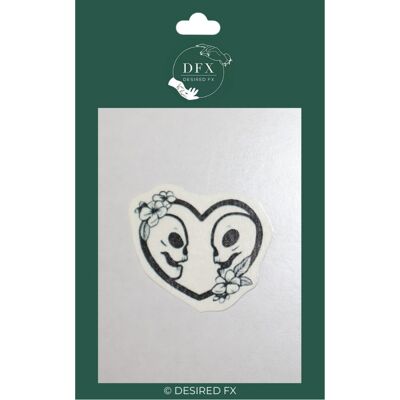 Till death do us part temporary tattoo (skull tattoo, valentine, love)