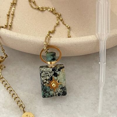 Esmeralda Necklace in Natural Stone - African Turquoise