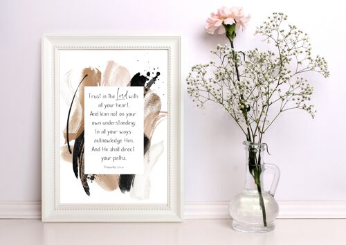 Trust in the Lord (Proverbs 3:5-6) - A4 Print/Poster