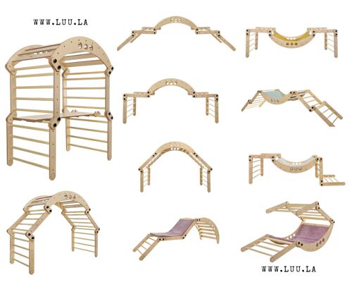 Kids Indoor Climbing Triangle/ Playground Set Hilltown Climber 2 inspired by Pikler