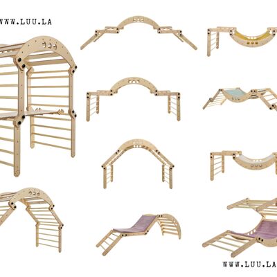 Kids Indoor Climbing Triangle/ Playground Set Hilltown Climber 2 inspired by Pikler