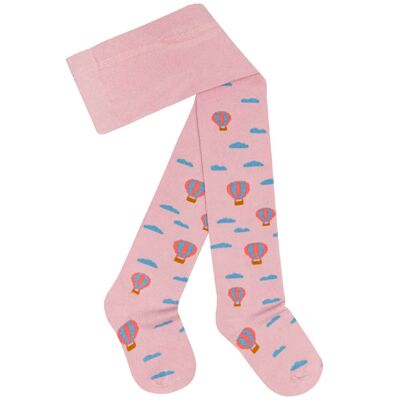 Collants en coton rose avec ballons pour enfant