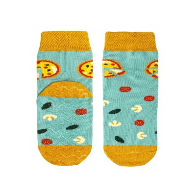 Chaussettes Pizza Antidérapantes pour Enfants