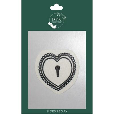 Lock and key heart temporary tattoo