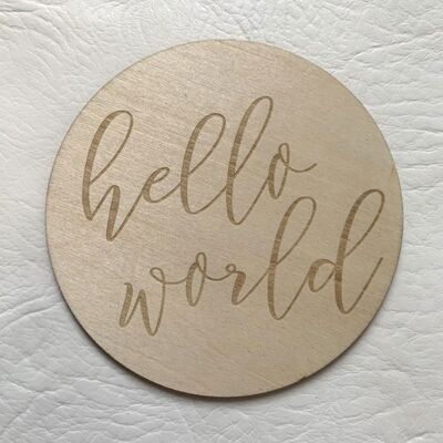 Hello World Plaque