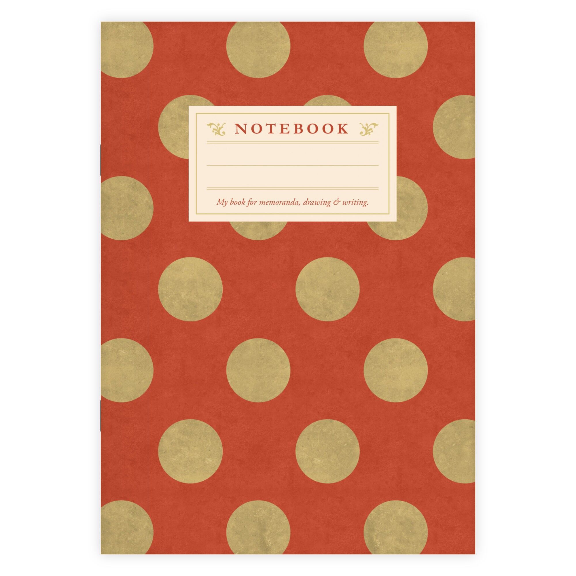Notebook Dots Pattern Red A5