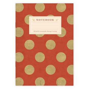 Carnet Motif Pois Rouge A5 1