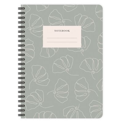 Notepad Line Flowers A5